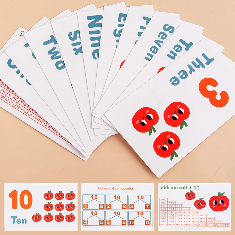 Детские цифровые Развивающие деревянные игрушки Монтессори с изображением