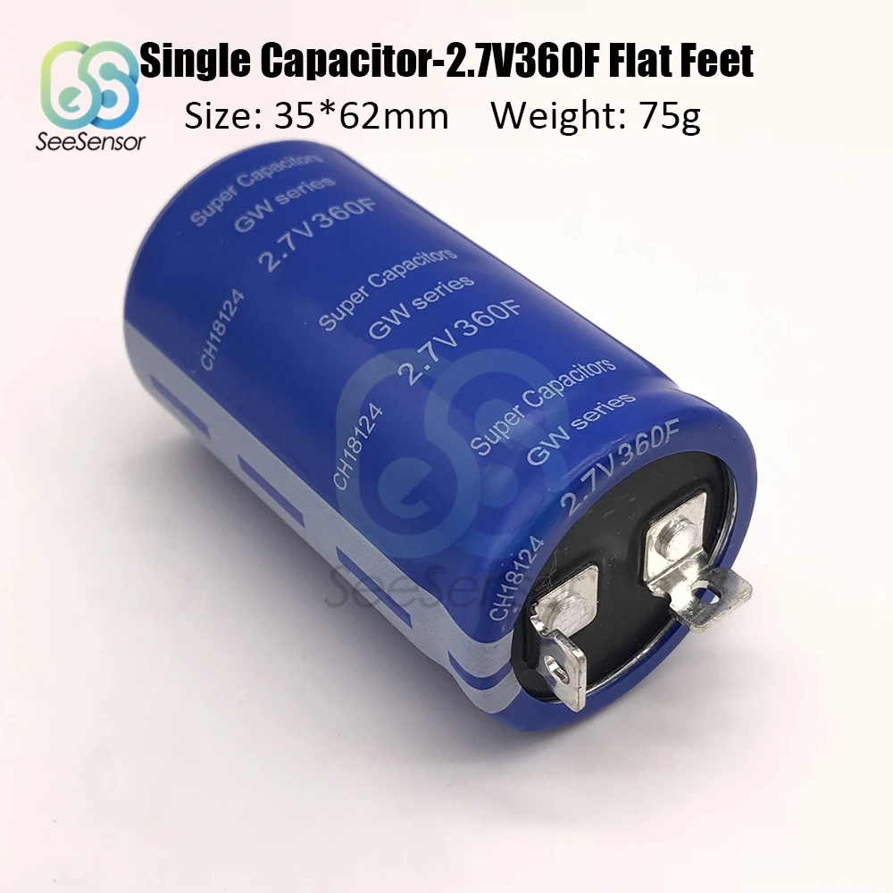 6 шт./компл. сверх яркий конденсатор 2,7 V 360F 400F 500F 2,85 V 700F супер конденсаторы с защитной платой для автомобиля авто блок питания