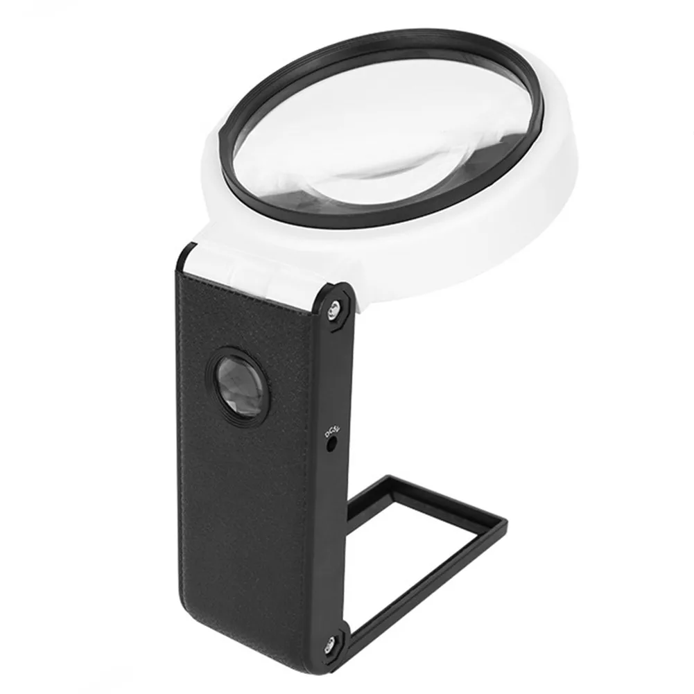

8 LED Magnifier 110-240V 8 Foldable Glass LED Lamp Light Magnifier With Newest