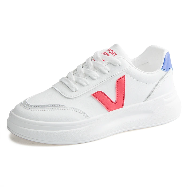 Кроссовки женские прогулочные кожаные без каблука Нескользящие повседневная