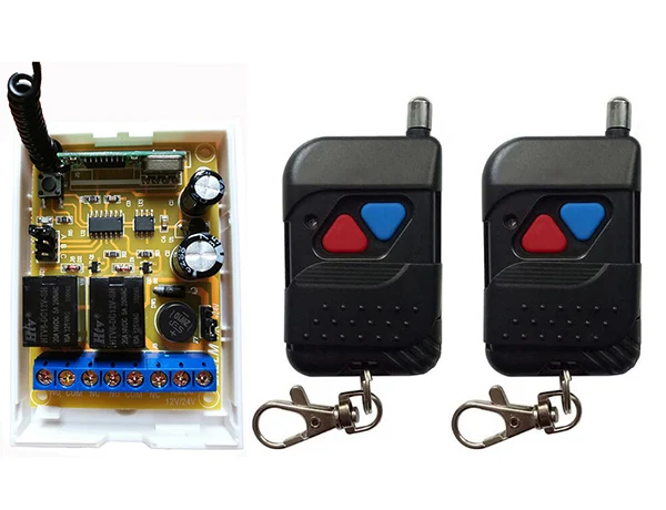 Wireless RF Remote Control Light Switch 10A Relay Output Radio DC12V DC24V 2 CH Channel 2CH Receiver Module +Transmitter/ window |