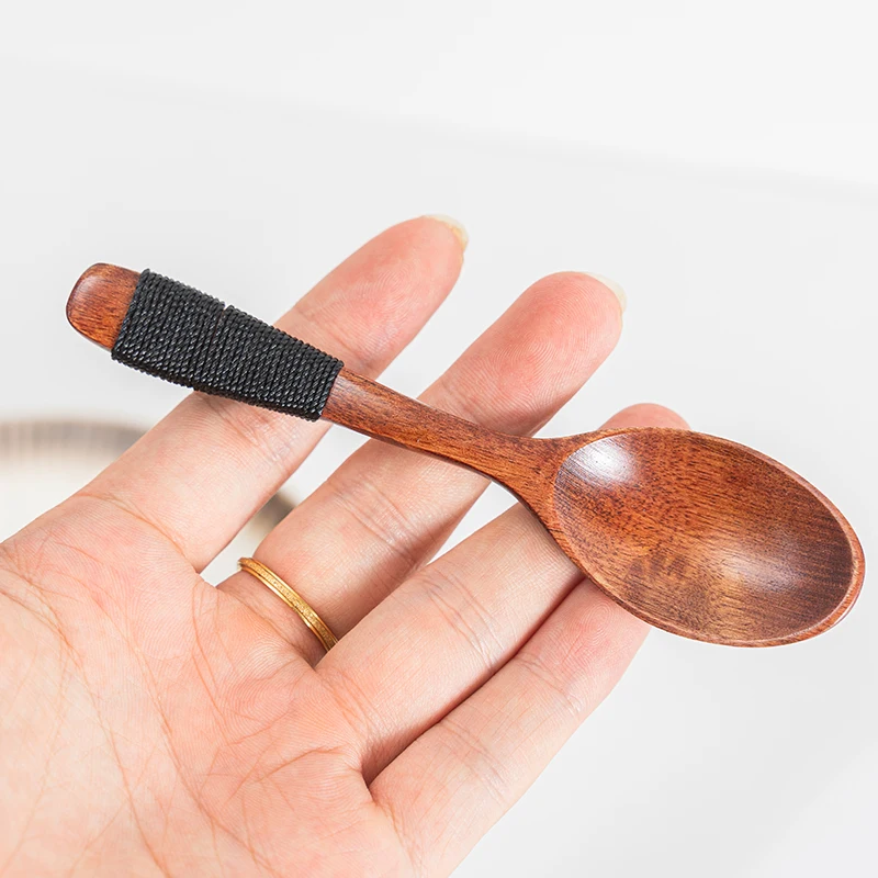Hemu Life Wooden Japanese-style Environmental Tableware Cooking Honey Coffee Mixing Spoon Non-slip | Дом и сад