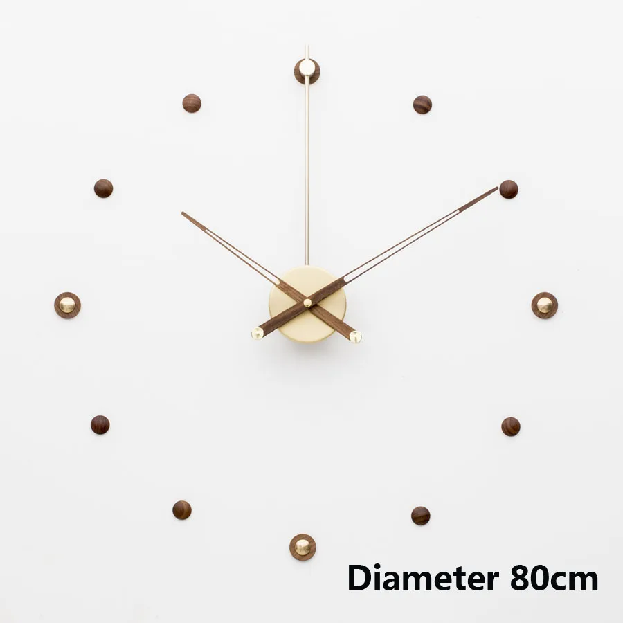 Metal Diameter 80cm 80 см большие деревянные металлические настенные часы современный дизайн скандинавские украшения гостиной большие DIY часы из наклеек настенные домашние декоративные часы - Цвет: Metal Diameter 80cm