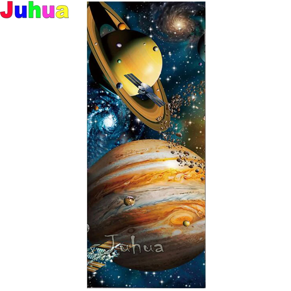 

large diamond painting Planet Space Earth Moon Venus Sun Saturn Wall Art diamond mosaic Modern Picture for Living Room Home Deco