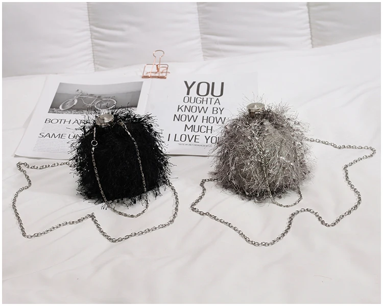 Модная мини маленькая сумка женская новая модная фляга из шерсти для волос