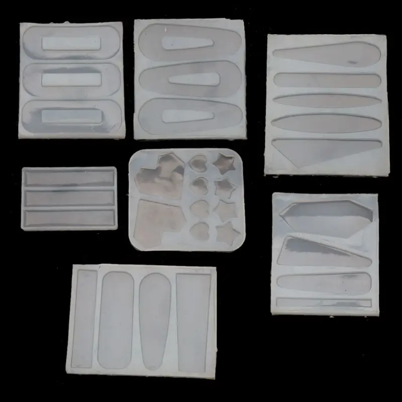 

7Pcs DIY Hair Pins Jewelry Casting Mold Hair Clip Silicone Molds Jewelry Tools