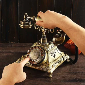 vintage resin telephone money box piggy bank home decoration accessories retro gift old phone model cabinet ornaments craft free global shipping