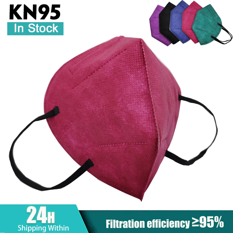 

Маска KN95 ffp2 многоразовая, защитная Пылезащитная, 5 слоев, маска для лица, респираторные маски, красный, черный