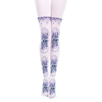 2020 women tights hot sale print stockings new products go and porcelain pattern printed fashion stovepipe pantyhose female