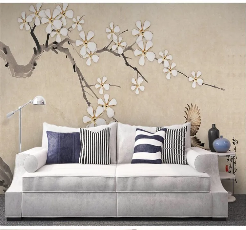 Большой оригинальный фон для фотосъемки в новом китайском стиле с ручной