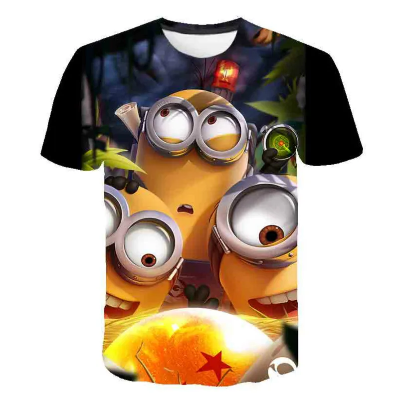 2020 мультяшная мини футболка с 3D принтом модная летняя для мальчиков и девочек