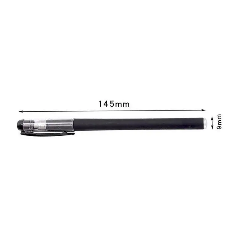 

10Pcs Black Gel Pen Full Matte Water Pen Student Writing Stationery Supply Office E0T1