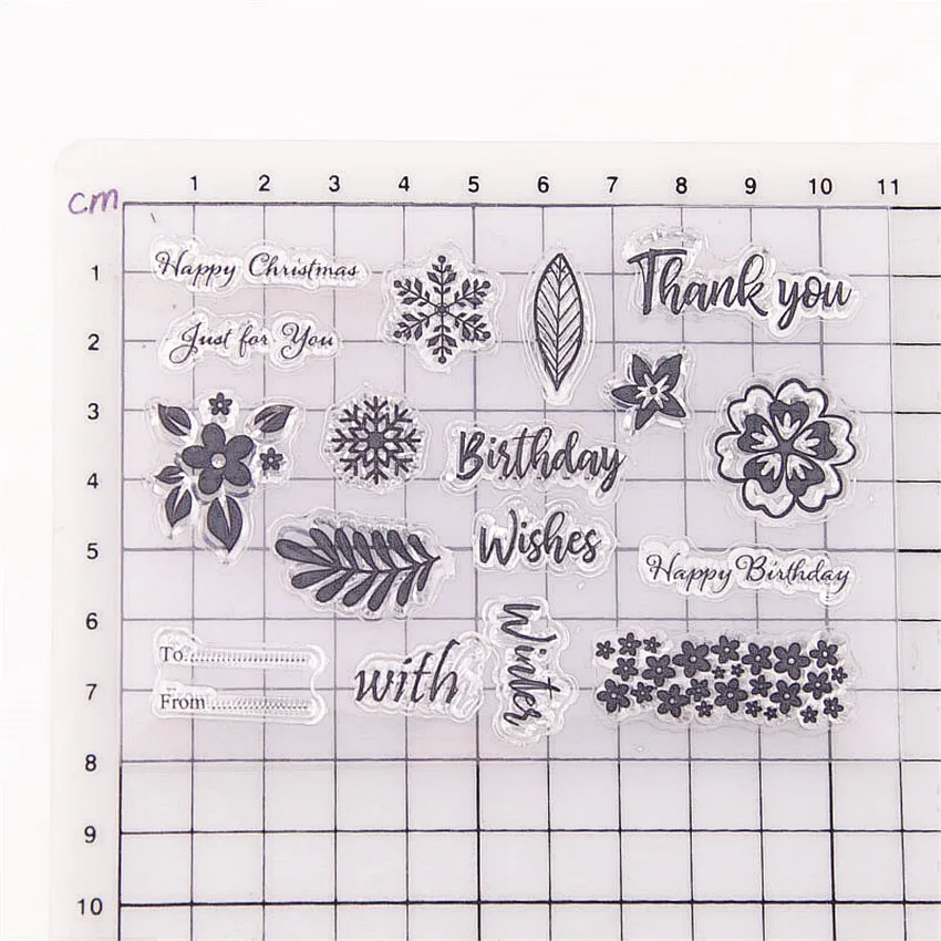 11x8cm Hot flower leaves Transparent Clear Stamps / Silicone Seals Roller Stamp DIY scrapbooking photo album/Card Making | Дом и сад