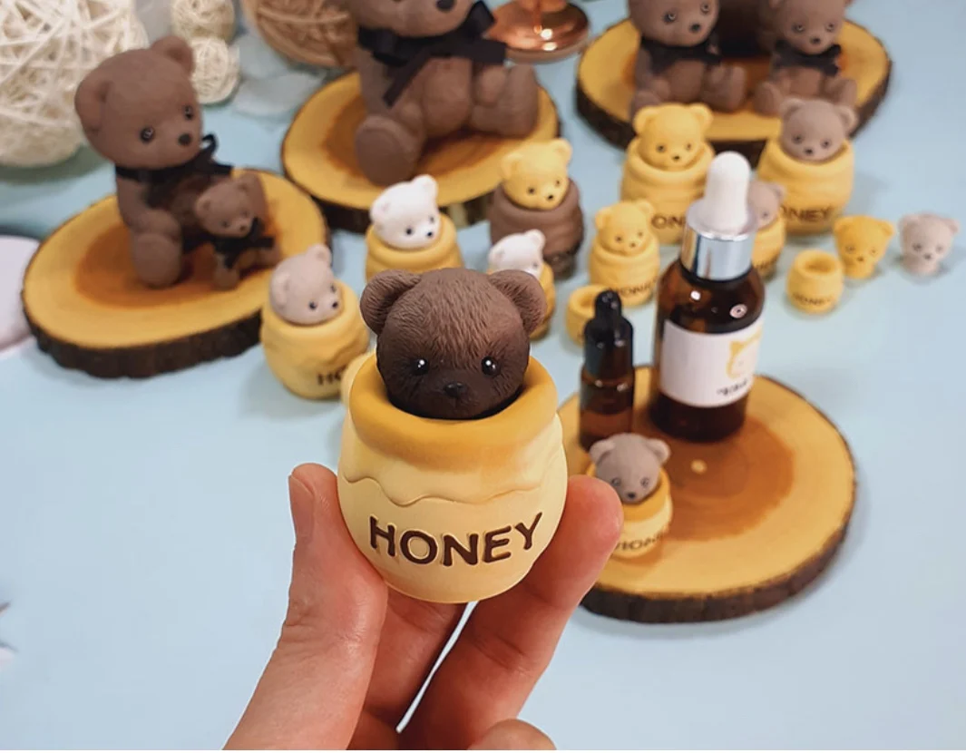 Новинка 2021 3d милые плюшевые искусственные свечи ручной работы для ароматерапии