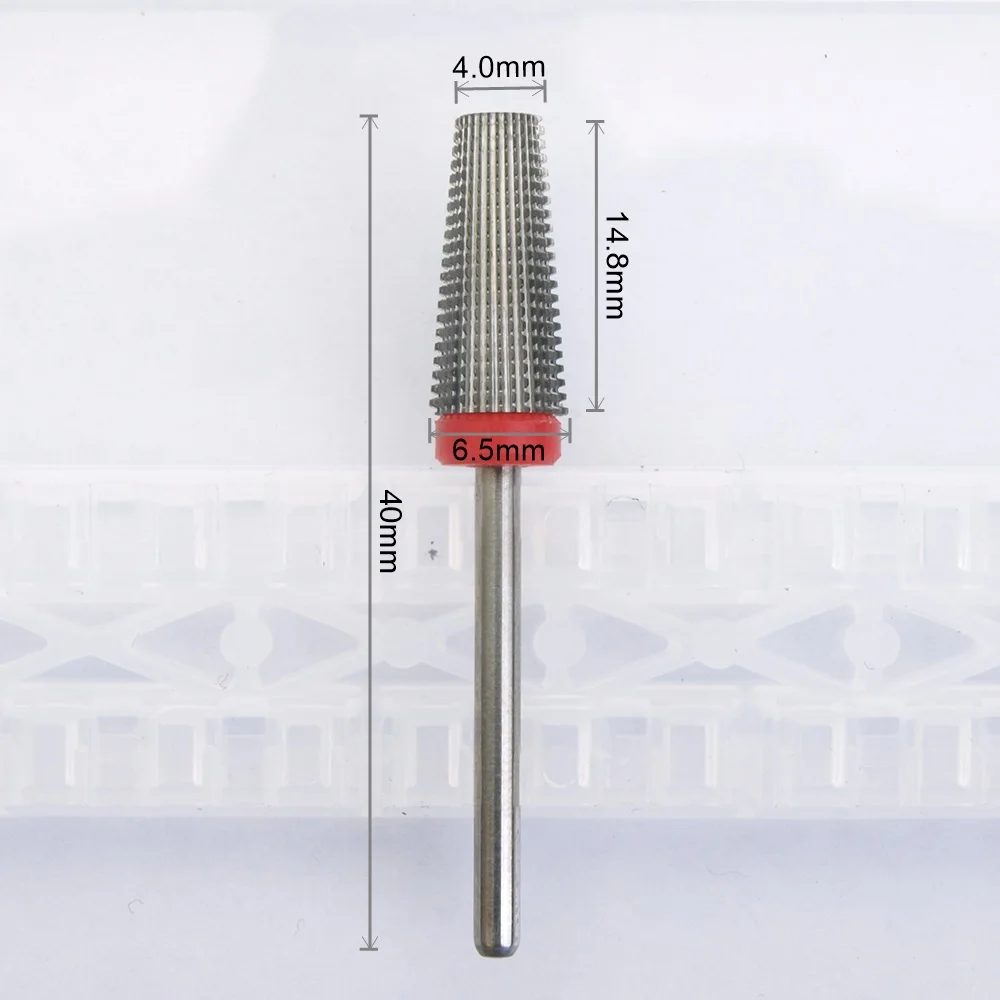 4 in 1 Tapered Safety Carbide Nail Drill Bits With Cut Drills Carbide Milling Cutter For Manicure Remove Gel Nails Accessories