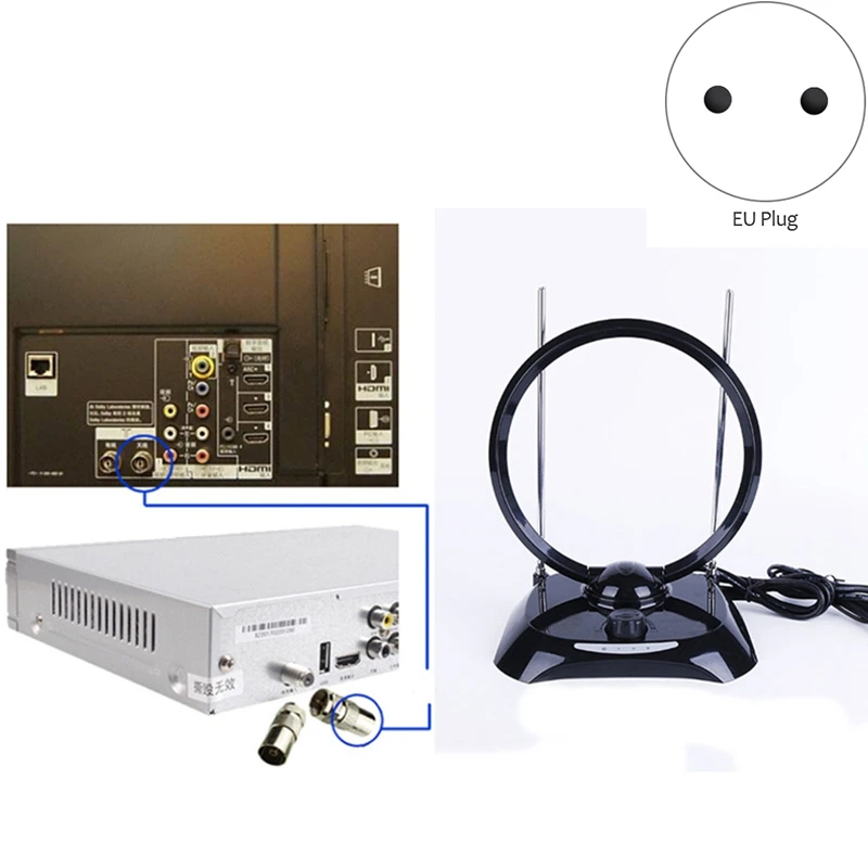 Новая 70 МГц DVB-T цифровая внутренняя приемная ТВ Антенна широкий диапазон 100-240 в
