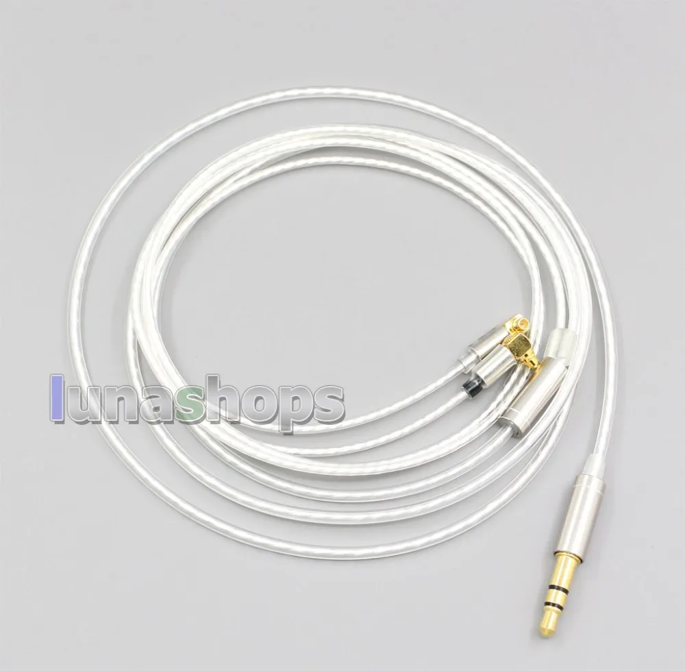 LN006521 7N посеребренный 90 градусов L форма MMCX кабель для наушников Etymotic ER4 XR SR ER4SR ER4XR