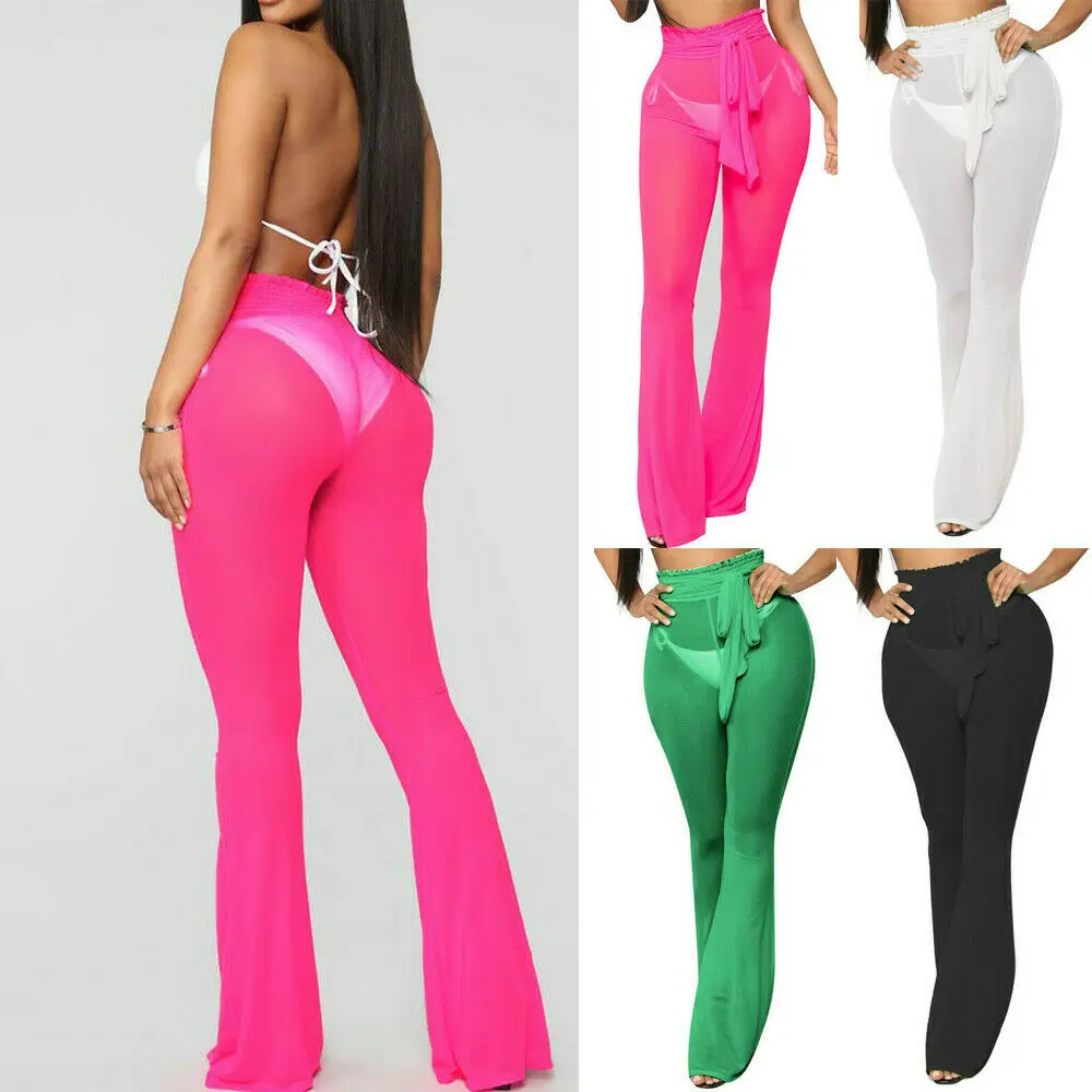 Для женщин сексуальный Высокая Талия Прозрачная сетка без примесей летние