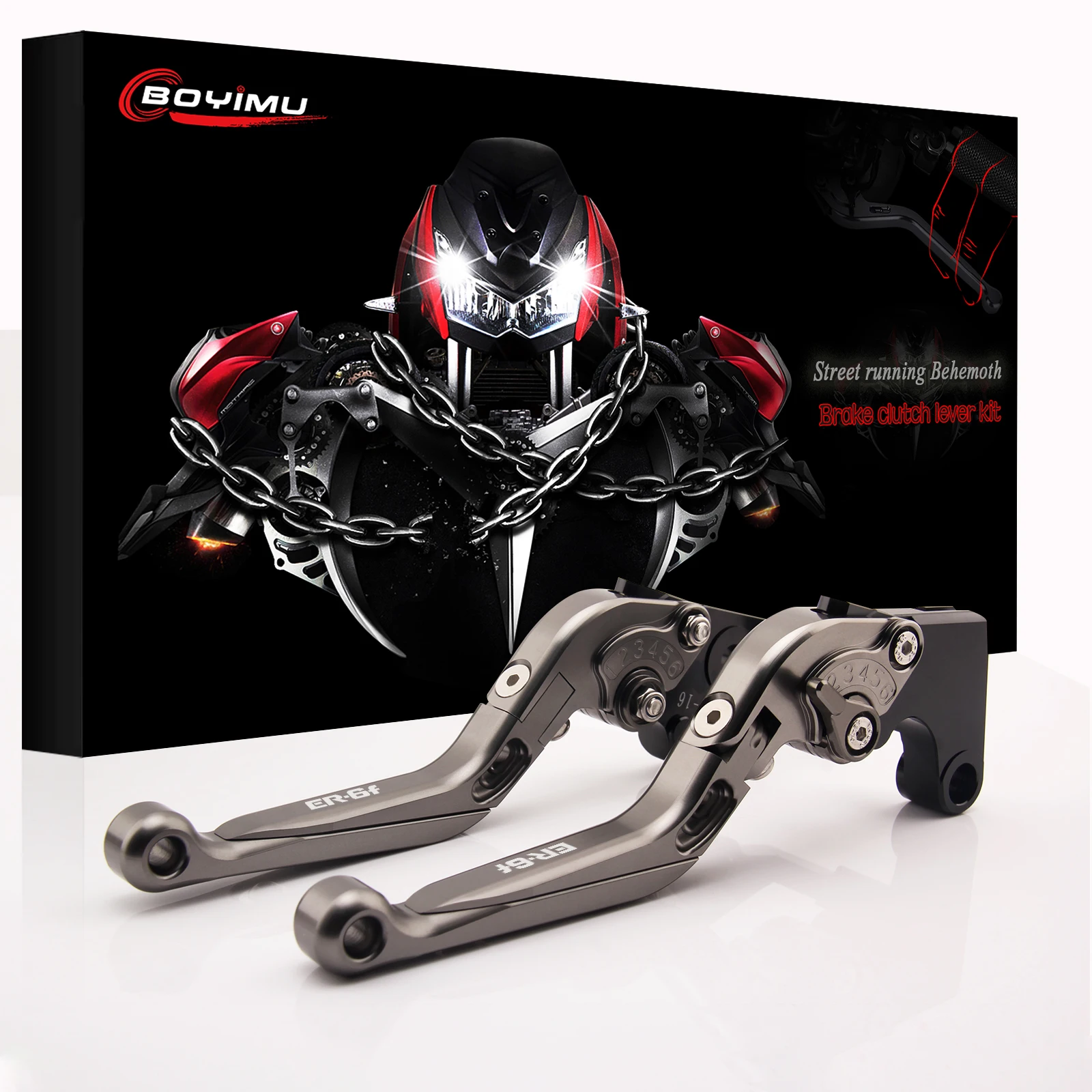 

CNC Aluminum Foldable Extendable Motorcycle Brakes Clutch Levers For KAWASAK ER6F ER-6F ER-6f 2017 2018 2019