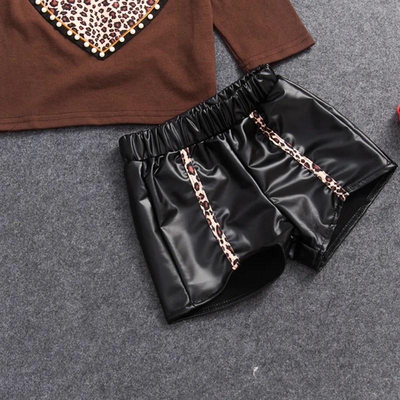 Детские летние хлопковые комплекты топы с длинными рукавами и принтом Пантеры