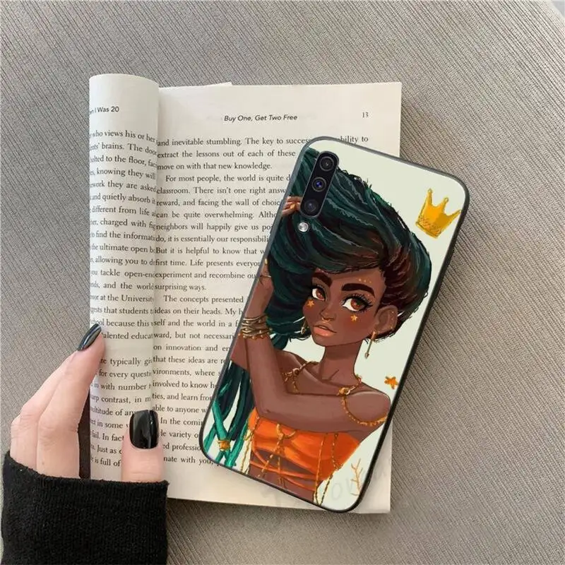 

MELANIN POPPIN Black Girl Phone Case For Samsung galaxy S 9 10 20 A 10 21 30 31 40 50 51 71 s note 20 j 4 2018 plus