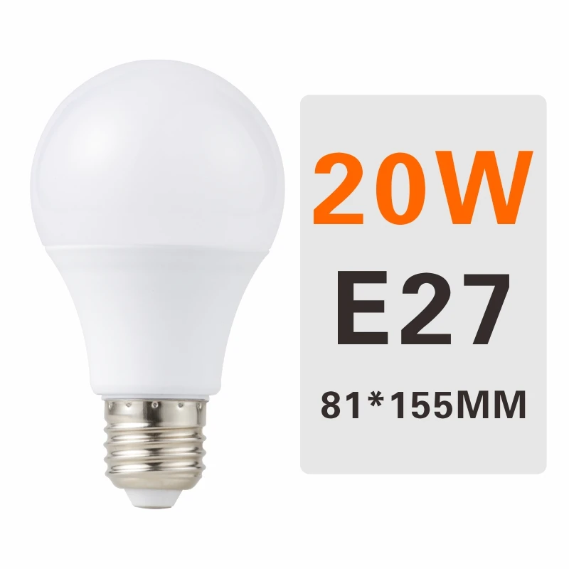 20W E27 E27 E14 LED Bulb Lamps 3W 6W 9W 12W 15W 18W 20W Lampada Ampoule Bombilla LED Light Bulb AC 220V 230V 240V Cold/Warm White - Испускаемый цвет: 20W E27