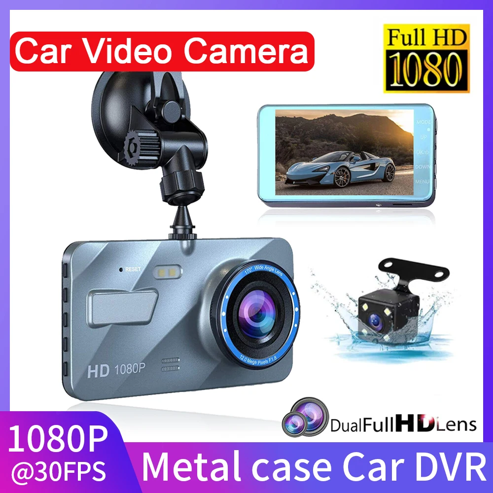 

Видеорегистратор автомобильный, HD 1080P, с двойным широкоугольным объективом