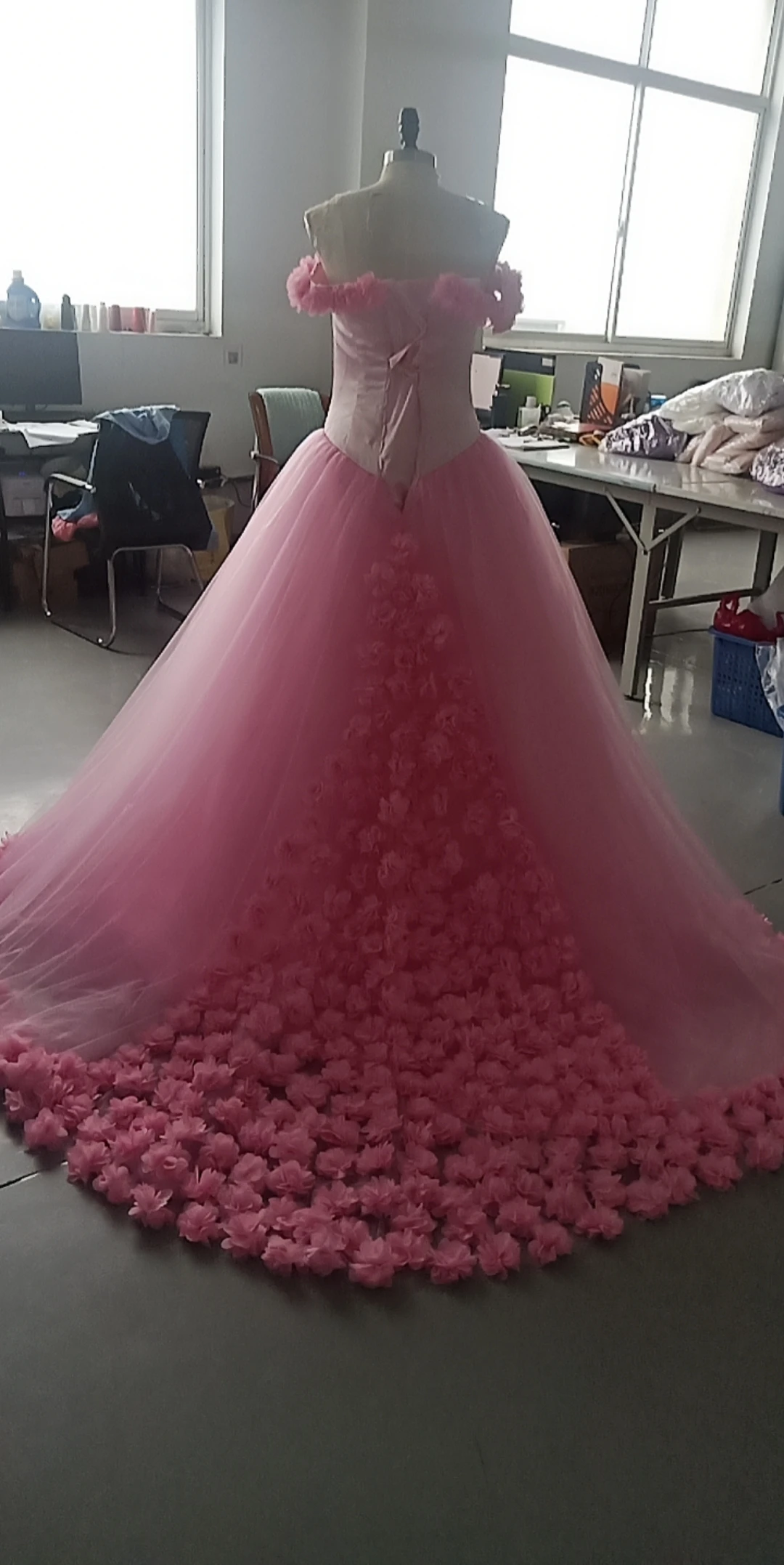 2019 платья для Quinceanera детские розовые Бальные корсет с открытыми плечами Лидер