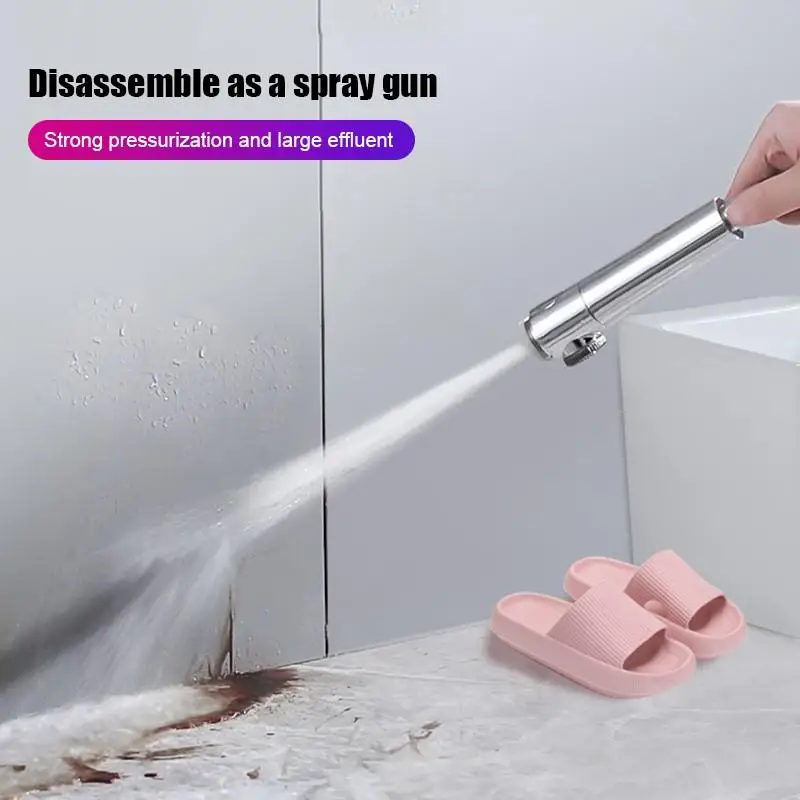 

Three-speed universal pressurized pressurized shower head shower bath high pressure one-button water stop hand-held shower head