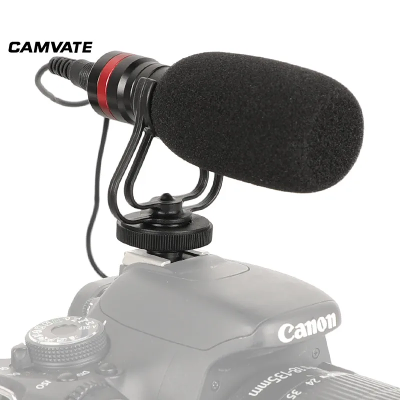 Внешний микрофон CAMVATE с шумоизоляцией амортизирующим креплением и кабелем 3 5 мм