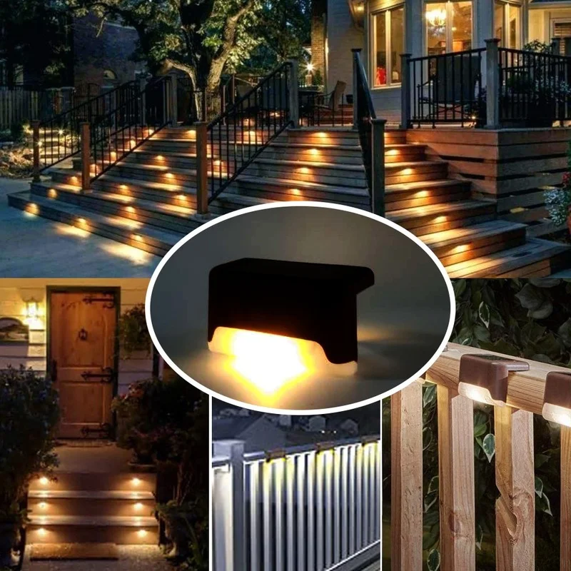 

Solar Lights Solar Step Lights Outdoor Waterproof Led Solar Power Garden Light Lamp decoration for Patio Stair Garden Yard Fence