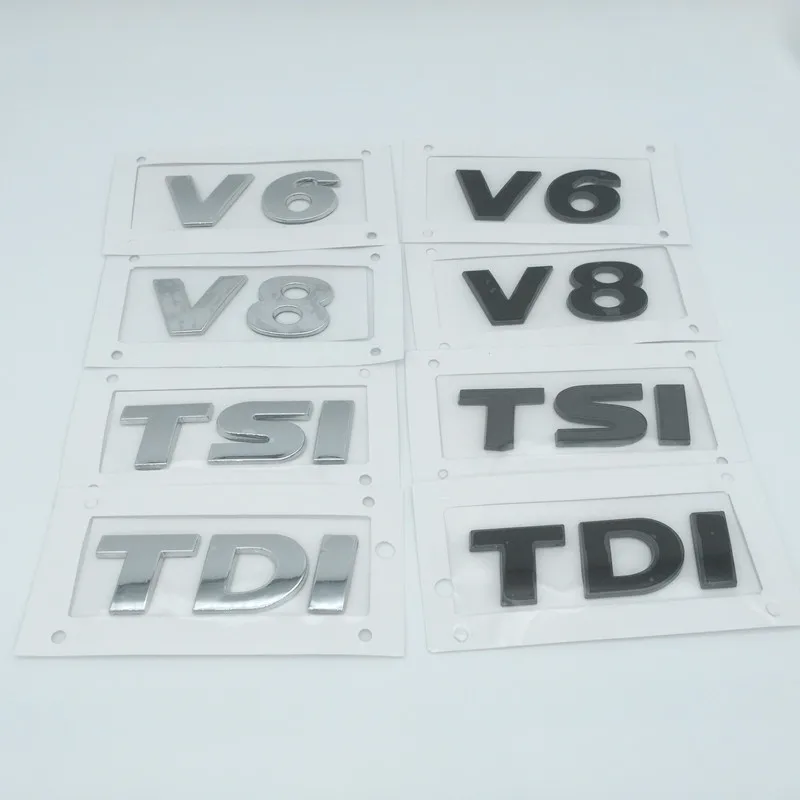 1 шт. 3D ABS высокое качество V6 V8 TDI TSI Автомобильная буква Задняя эмблема значок