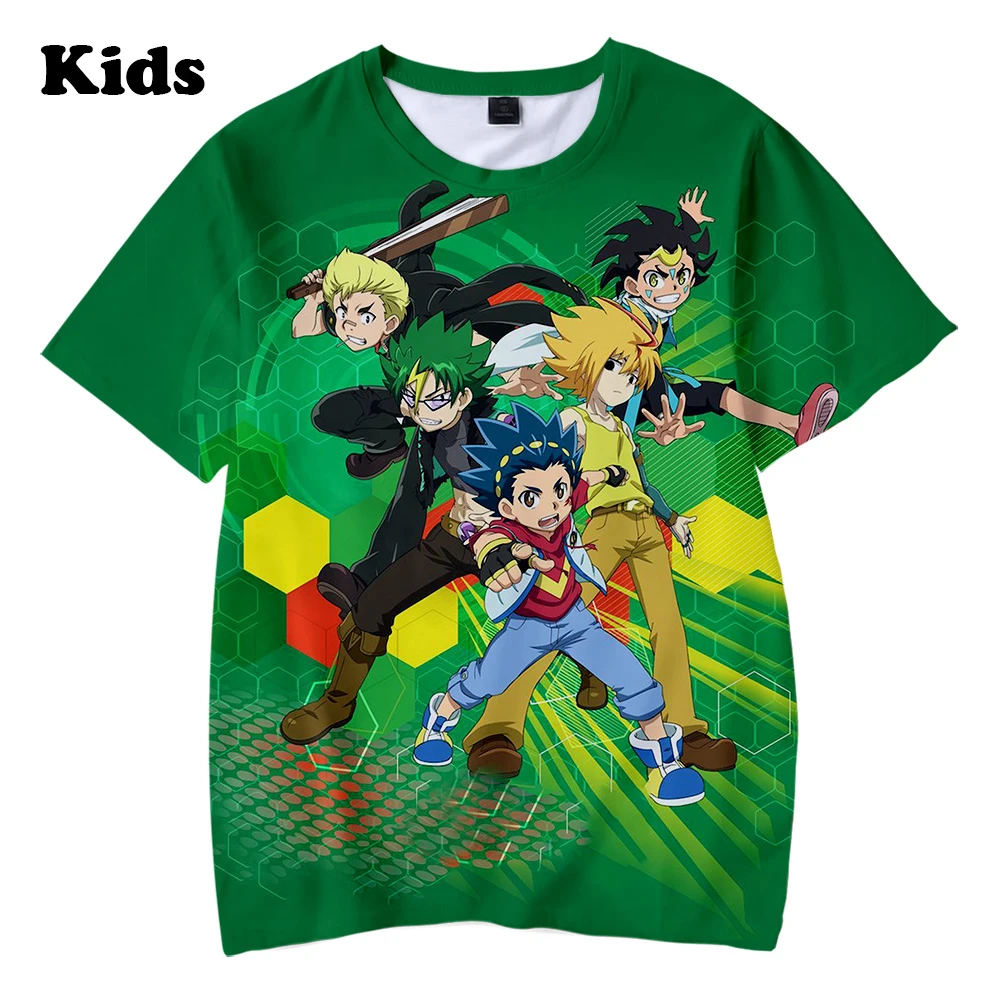 

Beyblade Burst футболка с эволюцией летние футболки для мальчиков и девочек детская повседневная футболка с принтом Beyblade Burst Evolution Harajuku