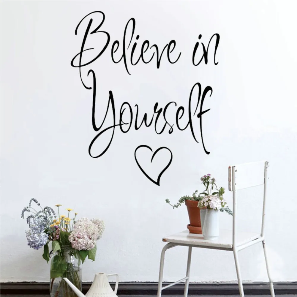 Наклейка s Believe In Yourself Настенная для украшения дома комнаты съемная