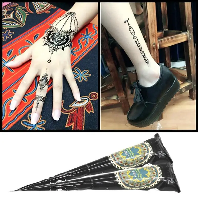 Органическая индийская хна черная татуировка модная Натуральная мазь для