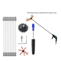 chimney sweeping brush set reinforced nylon rod fireplace pipe cleaning system with replacement brush head new cleaningbrushes