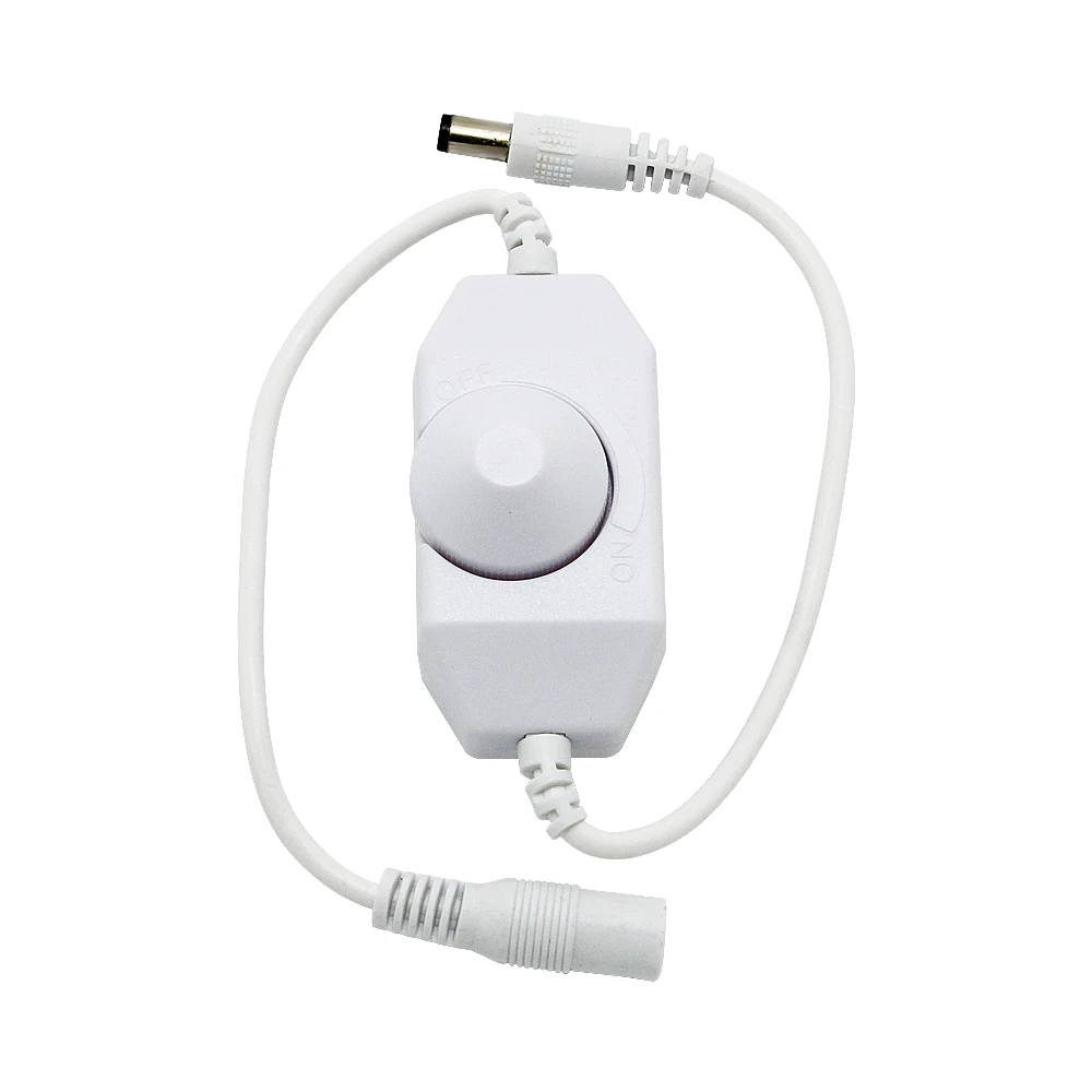 2pcs LED Dimmer Switch Brightness Adjust Controller for Single Color 2835 5050 5730 5630 Strip Light DC 12V 24V Black/White - купить по