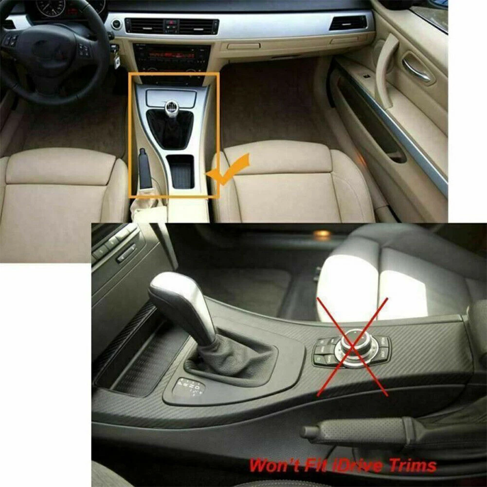 

Car Interior 5D Wrap Trim Decal Glossy Carbon Fiber For BMW 3 Series E90 E92 E93 2005-2012 LHD Car Styling Accessories