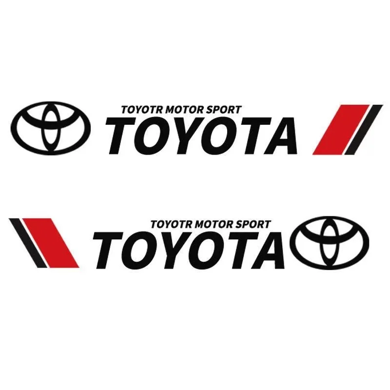 

2Pcs Car Styling Door Side Stripes Skirt Sticker Decal Accessories For Toyota Prado Auris Avensis Corolla Verso Sienna Yaris