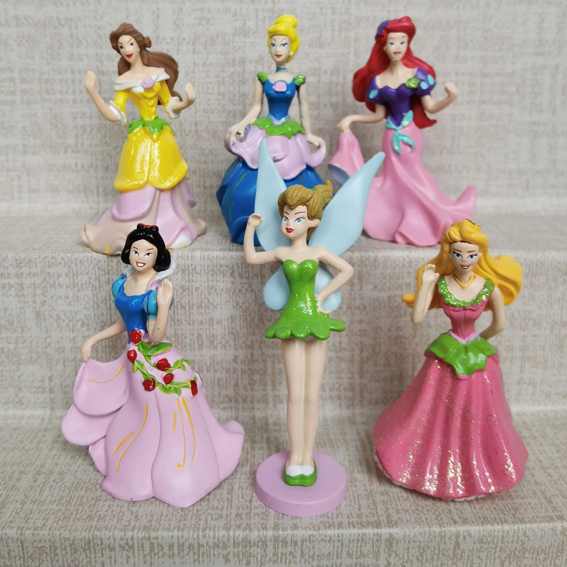 Мультяшные игрушки Disney 6 шт./компл. 8 см Принцесса Белоснежка Ариэль Золушка Белль