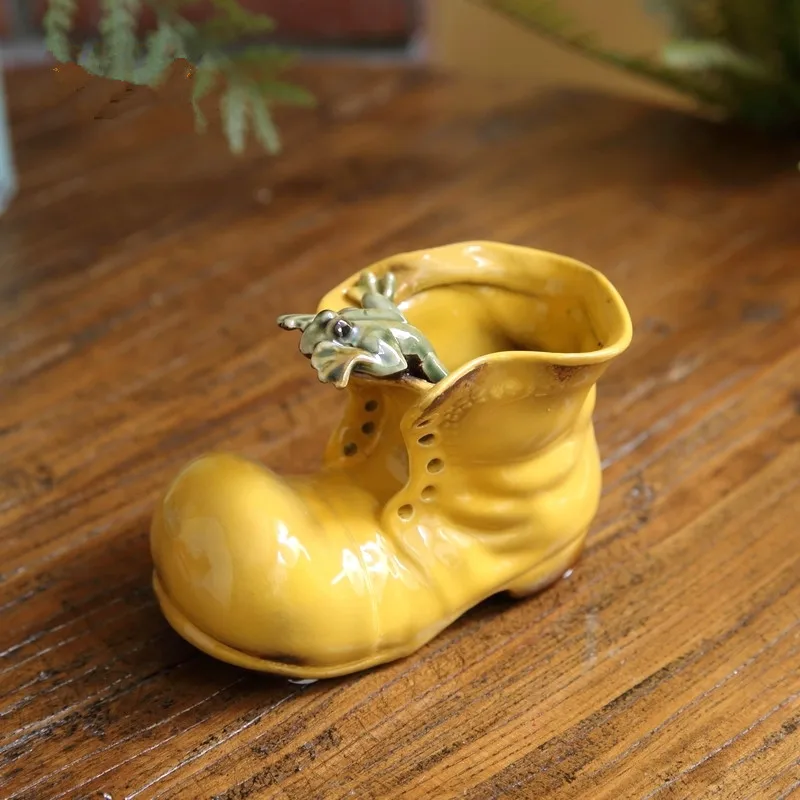 Керамическая Цветочная горшечка обувь для суккулентов ваза украшения сада | Дом