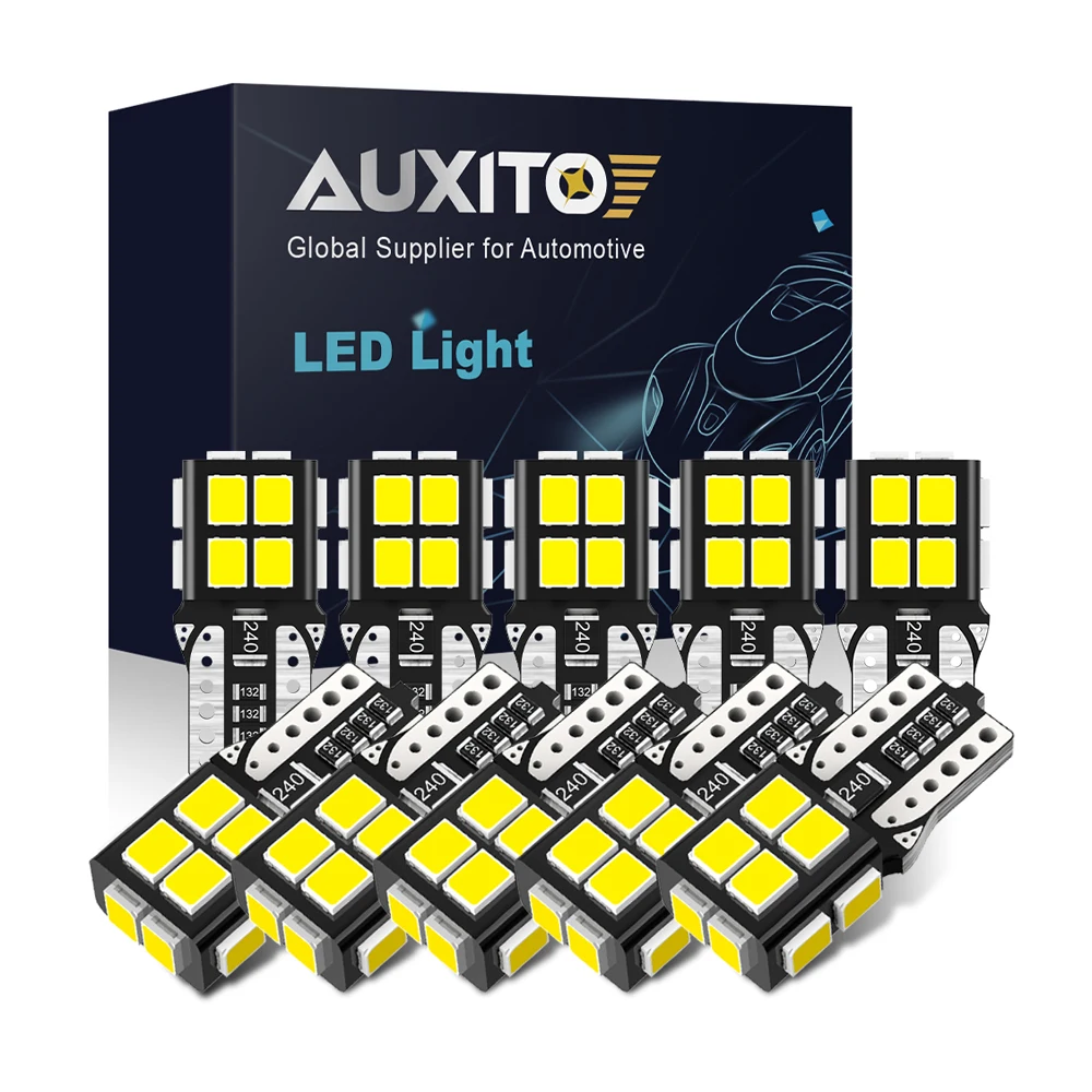 AUXITO 10 шт. T10 W5W автомобиля Светодиодный лампочки Canbus без ошибок авто лампы для Toyota