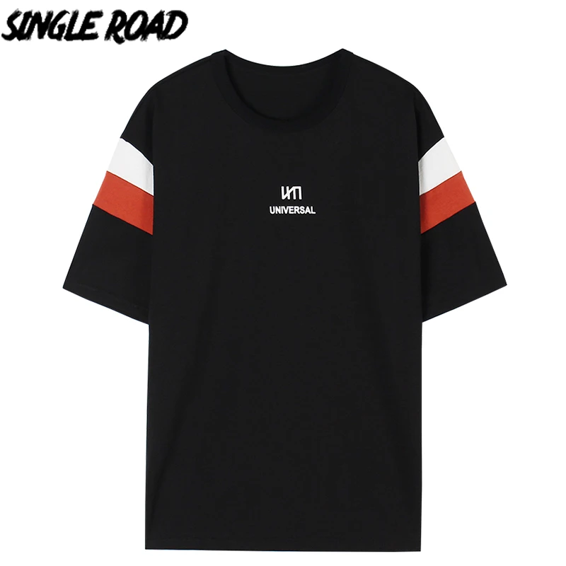 SingleRoad Мужская футболка для мужчин 2020 летняя оверсайз из хлопка в стиле хип хоп