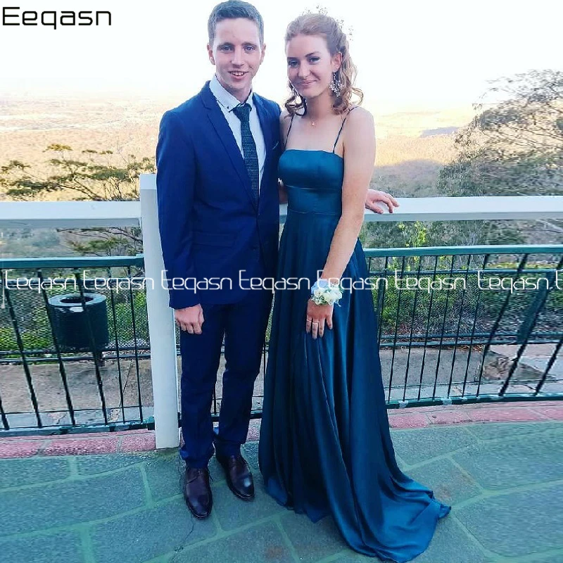 

Strapless Prom Dresses 2020 Sexy Backless Front Split Satin A-line Back Open Prom Party Dress vestidos de festa longo