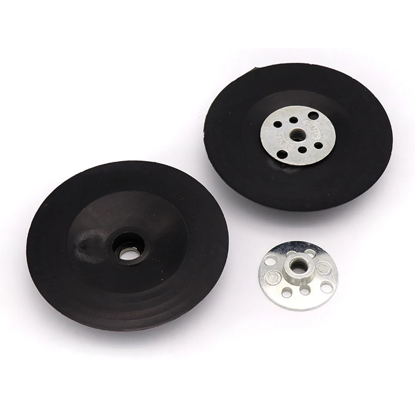1/2/5pcs 4'' 100mm Rubber Backing Pad M10 Thread for Fibre Sanding Disc Angle Grinder | Инструменты