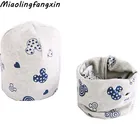 Шапочка детская хлопковая, с принтом в виде совы, лебедей, для мальчиков и девочек