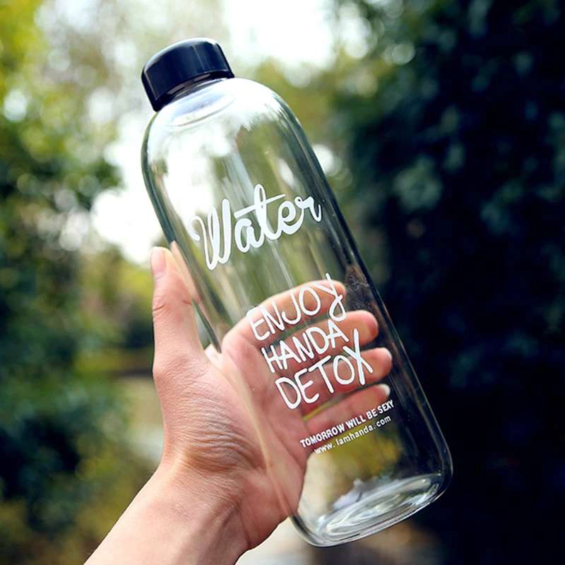 Бутылка для воды на открытом воздухе 1000 мл термос Спортивная прозрачная