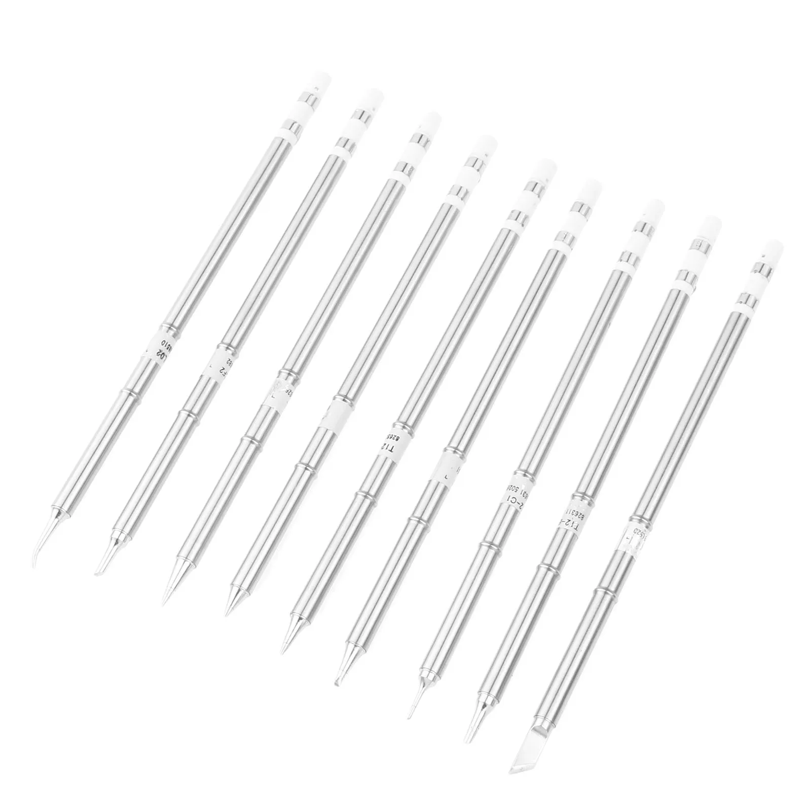 

9Pcs/set T12 Solder Iron Tip For HAKKO FX-950, FX-951, FX-952, FM-202, FM-203, FM-204, FM206, FM2028, FM2027 110V - 220V