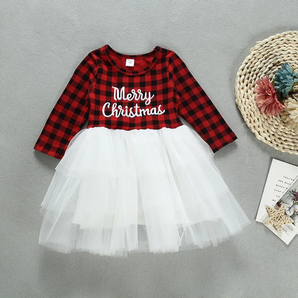 dress girl dress vestidos kids dresses for girls vestido infantil halloween christmas dress vest Casual Patchwork Long Sleeve Z4
