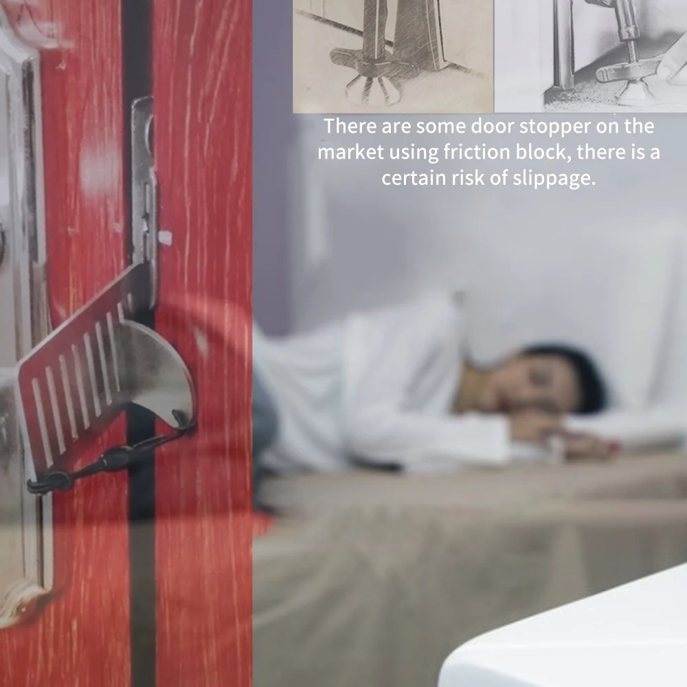 Portable Hotel Door Lock Locks Self-Defense Stop Travel Accommodation Stopper Wall Protectors | Обустройство дома